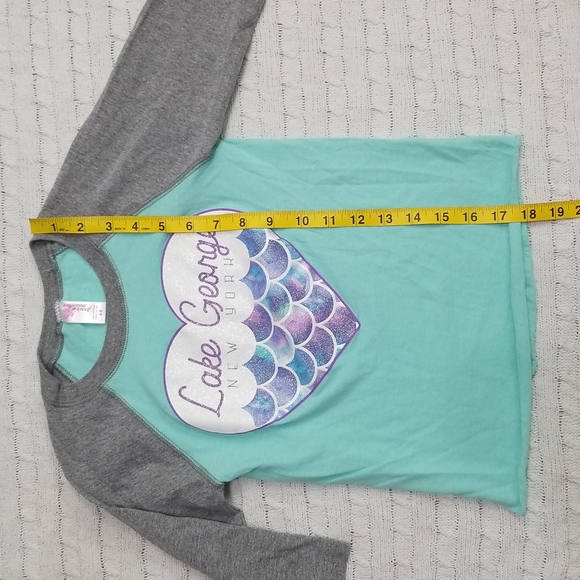 5/$25🌴Lake George Mermaid Vibes Baseball Tee 6/8 Girls - Picture 6 of 7
